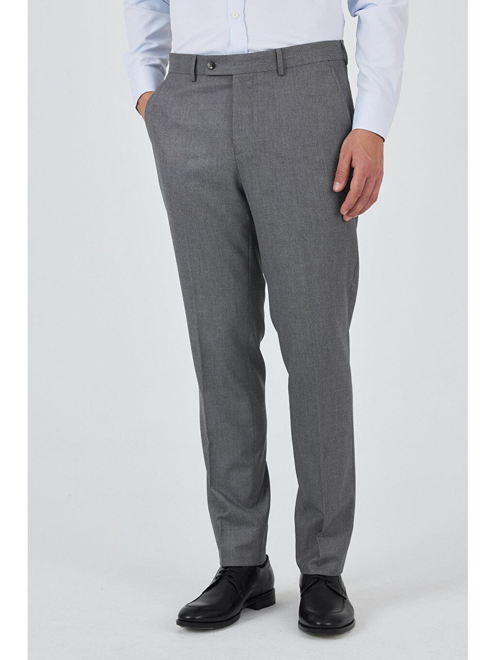 Gri Esnek Yandan Cepli Comfort Fit Classic Pantolon 1003250154-1