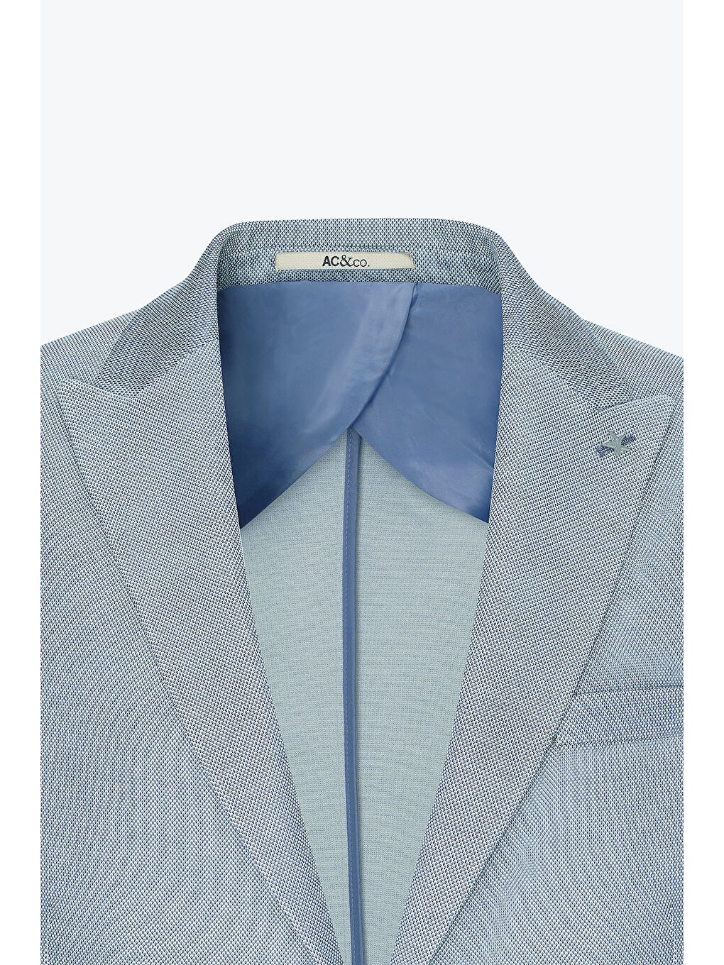 Erkek Mavi Pamuklu Slim Fit Dar Kesim Kırlangıç Yaka Torba Cepli Ceket-7