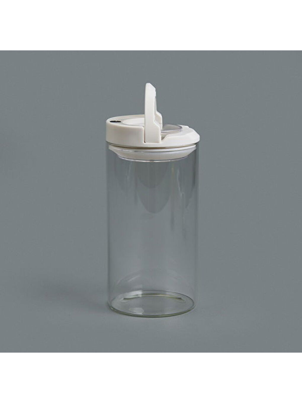 Vakumlu Cam Kavanoz - Şeffaf / Beyaz - 600 ml-1