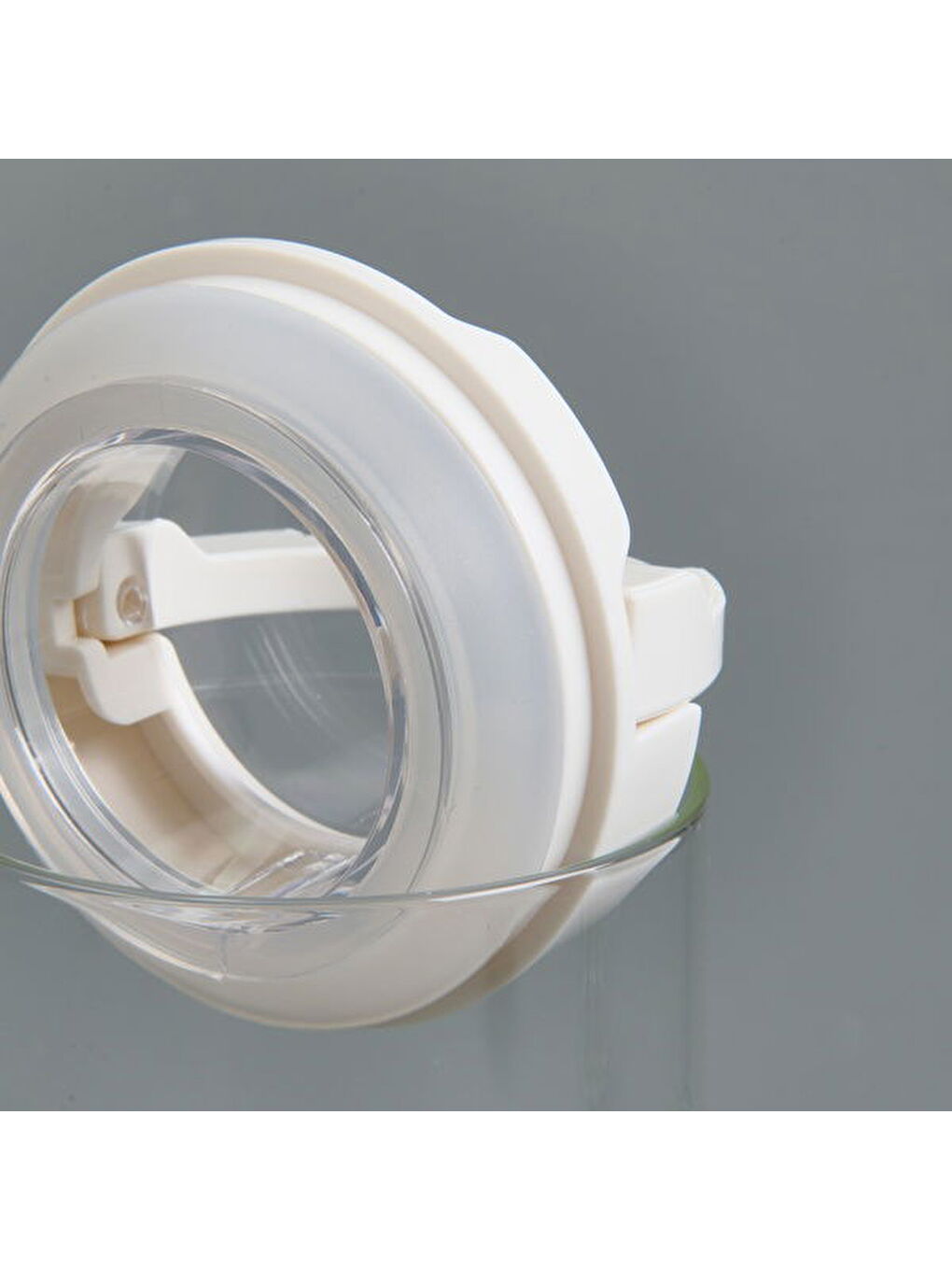 Vakumlu Cam Kavanoz - Şeffaf / Beyaz - 600 ml-3