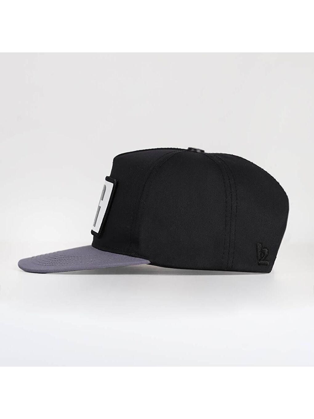 Big Think Logolu Gri-Siyah Hip Hop Şapka-3