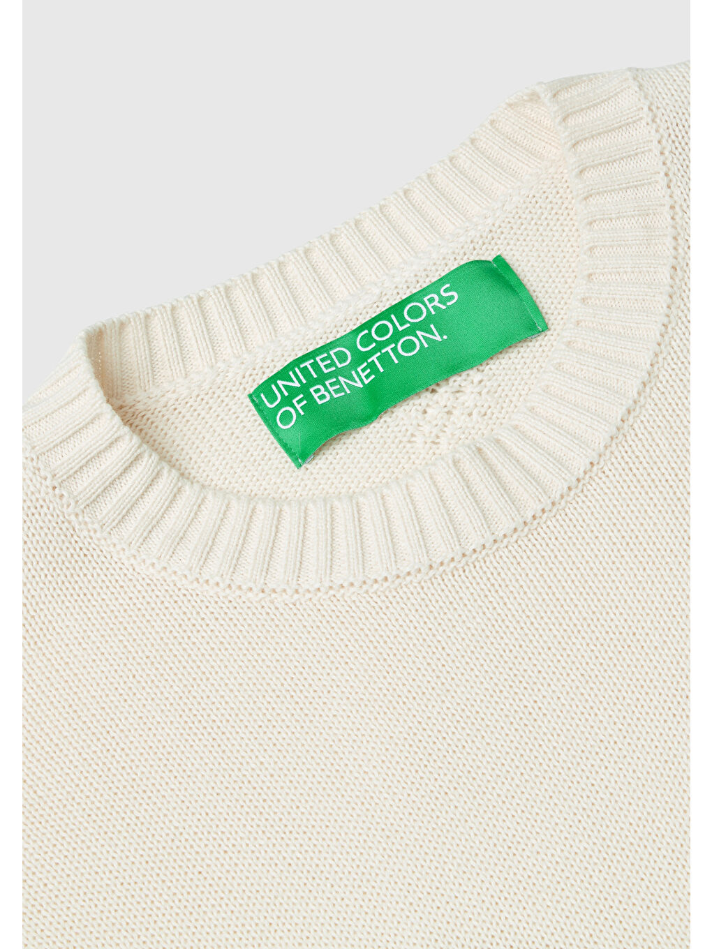 Ekru Erkek Krem %100 Pamuk At Desenli Bisiklet Yaka Kazak-5