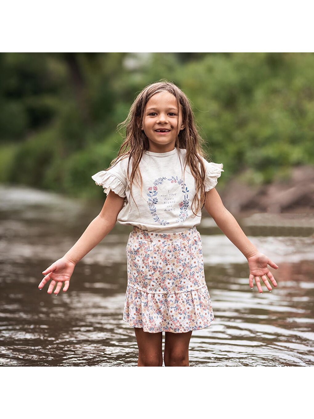 Pembe Yaz Buketi Etek