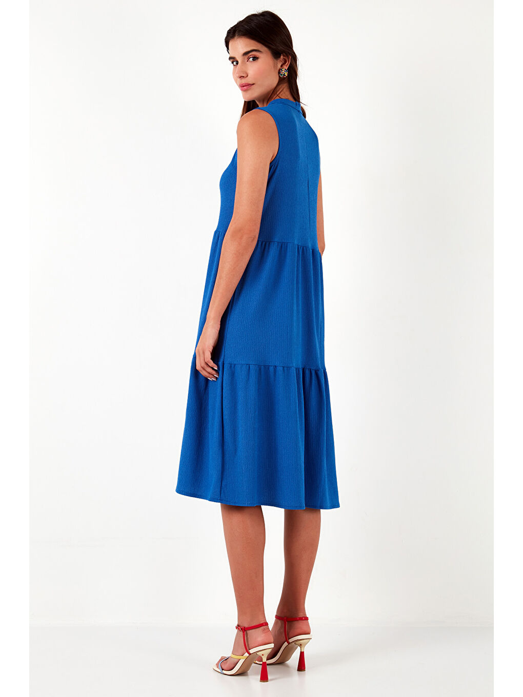 Mavi Regular Fit Kolsuz Midi Kadın Elbise 5869008-5