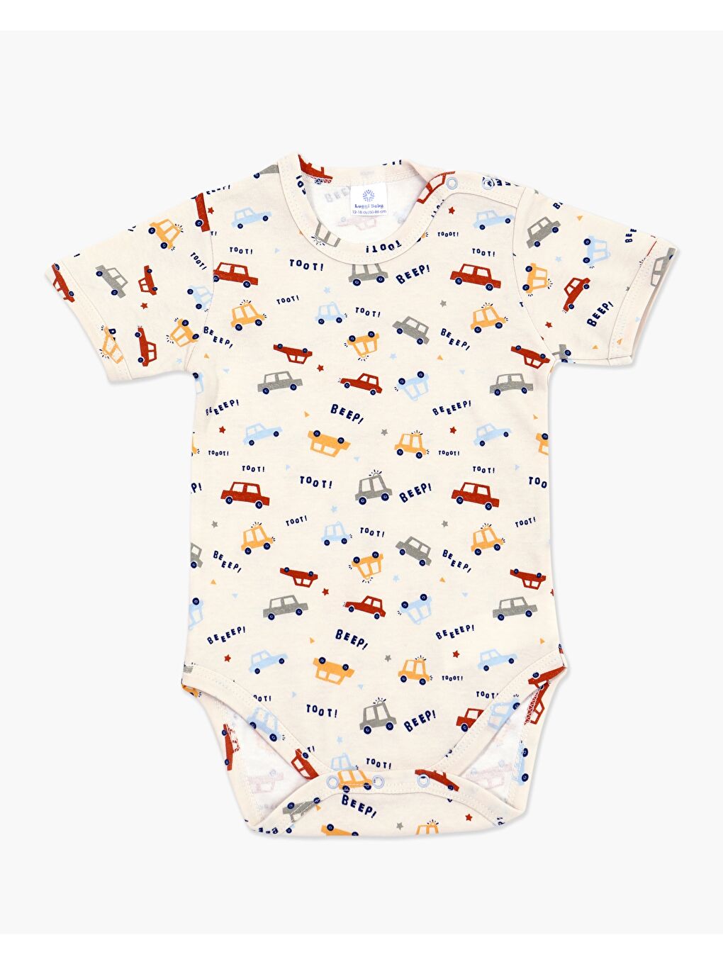 Mavi Bisiklet Yaka Erkek Bebek Çıtçıtlı Body 2'li-2