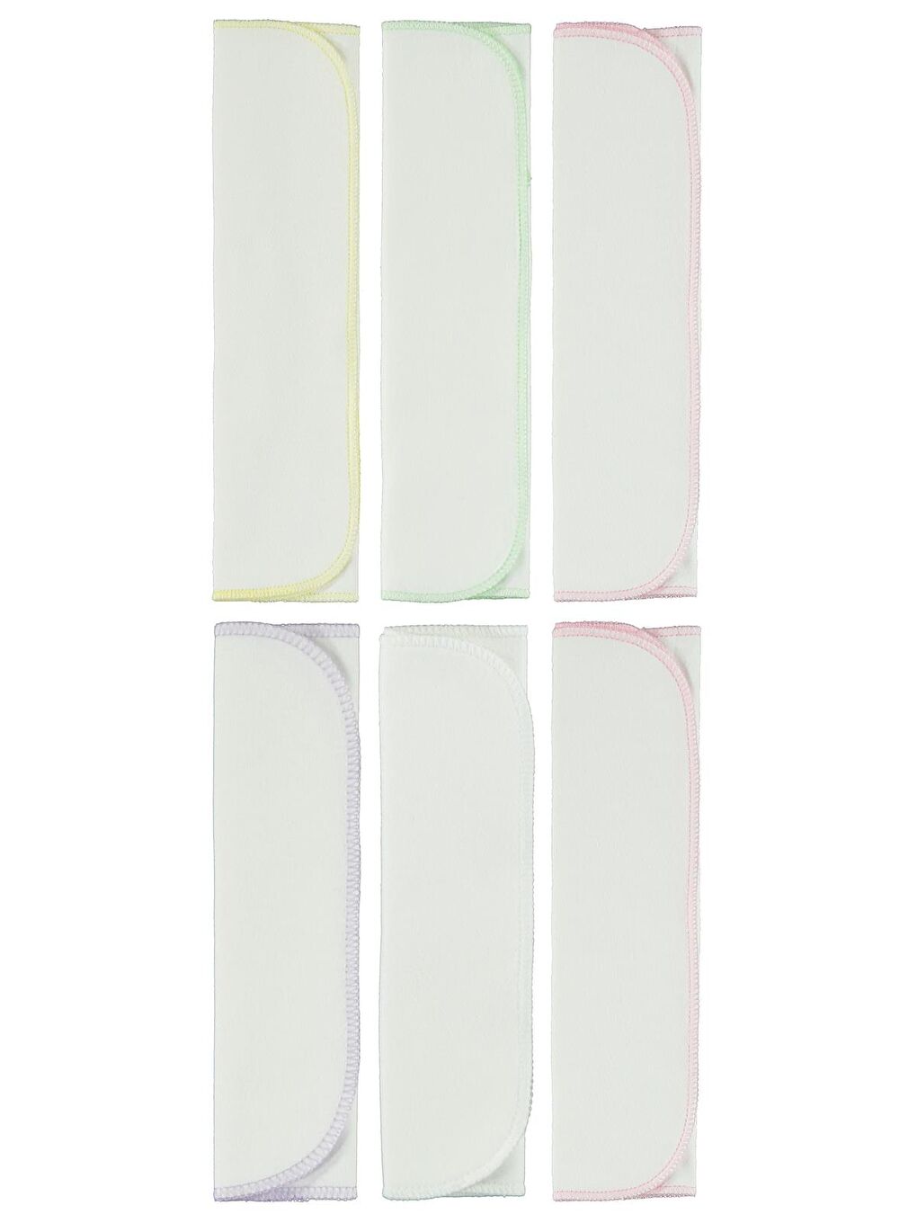 Bebek 6'lı Ağız Mendili 20x20 cm - Pembe Standart-3