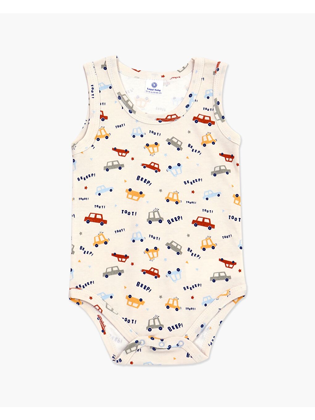 Mavi Bisiklet Yaka Erkek Bebek Atlet Çıtçıtlı Body 2'li-2