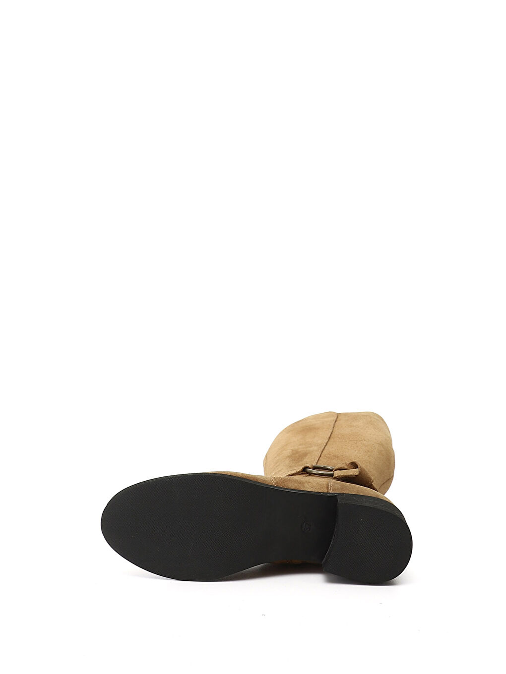 Kahverengi Kadın KAHVERENGİ-TABA Fermuarlı Kalın Topuklu Hakiki Deri Çizme-3