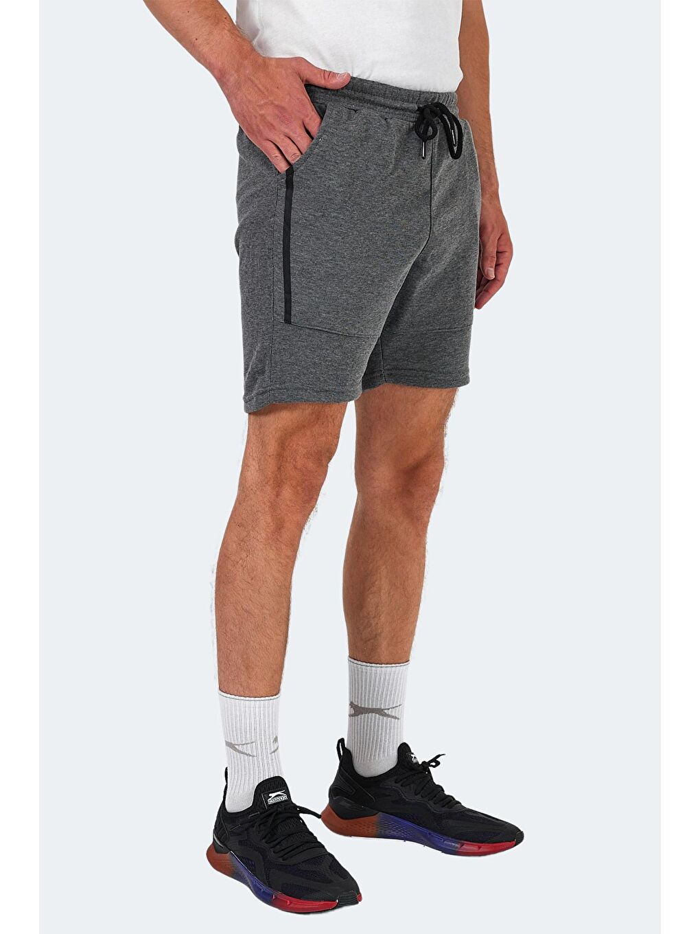 NAZAIRE IN Erkek Cepli Fıtness Koyu Gri Şort-2