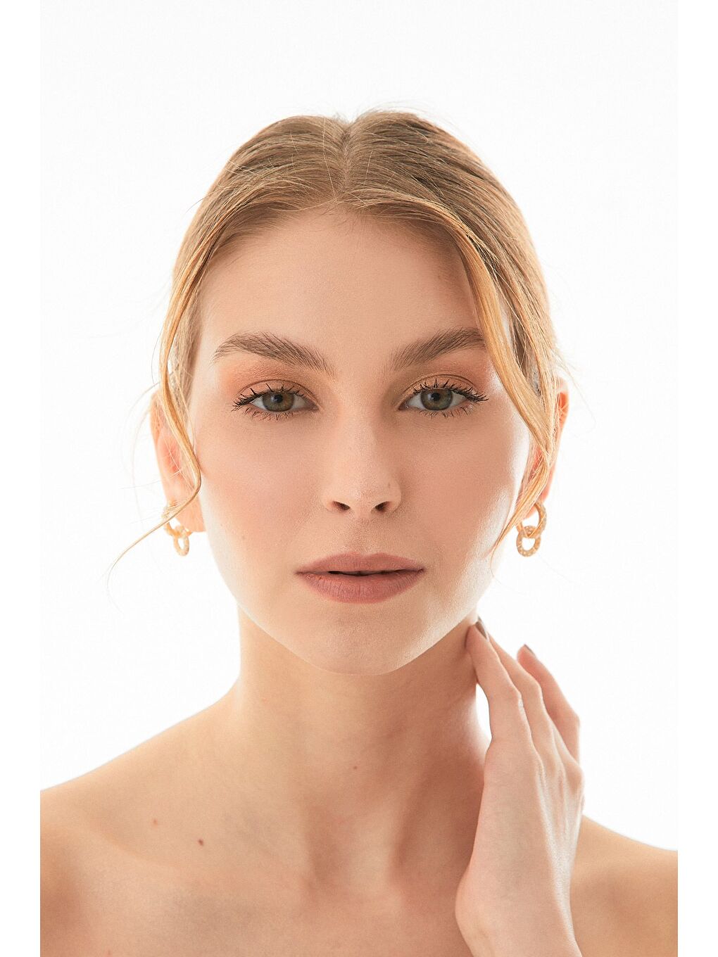 Sarı Taşlı Klips Küpe-4