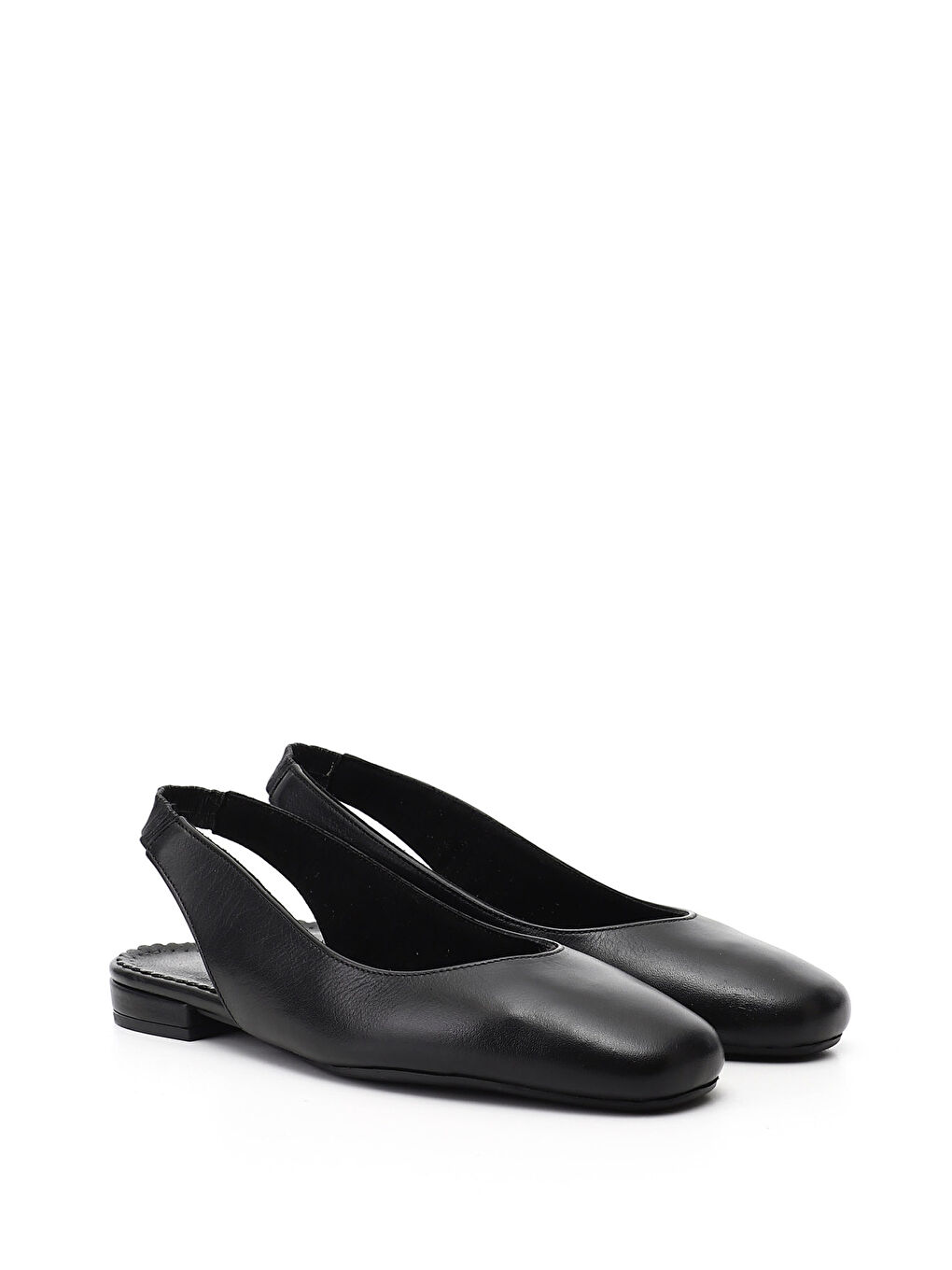 Siyah Kadın SİYAH Arkası Açık Hakiki Deri Babet-1