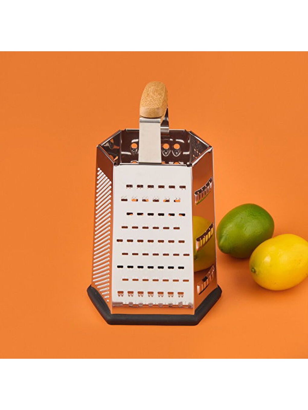 Aitutaki 6 Yönlü Çelik Rende - Gri / Siyah - 18 cm-1