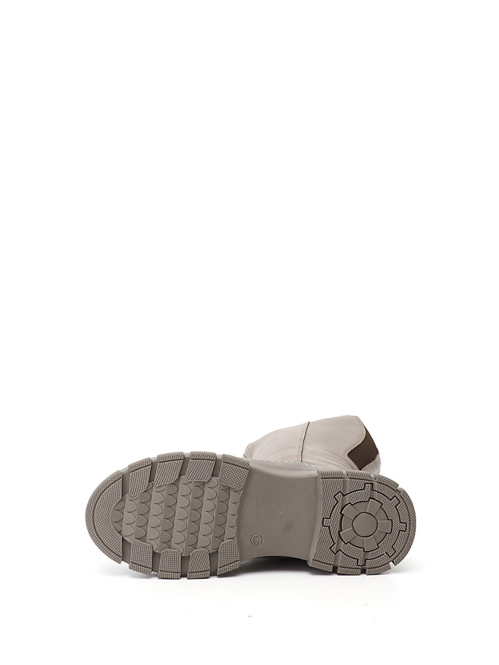 Bej Kadın BEJ-VİZON Fermuarlı Kauçuk Taban Hakiki Deri Çizme-3