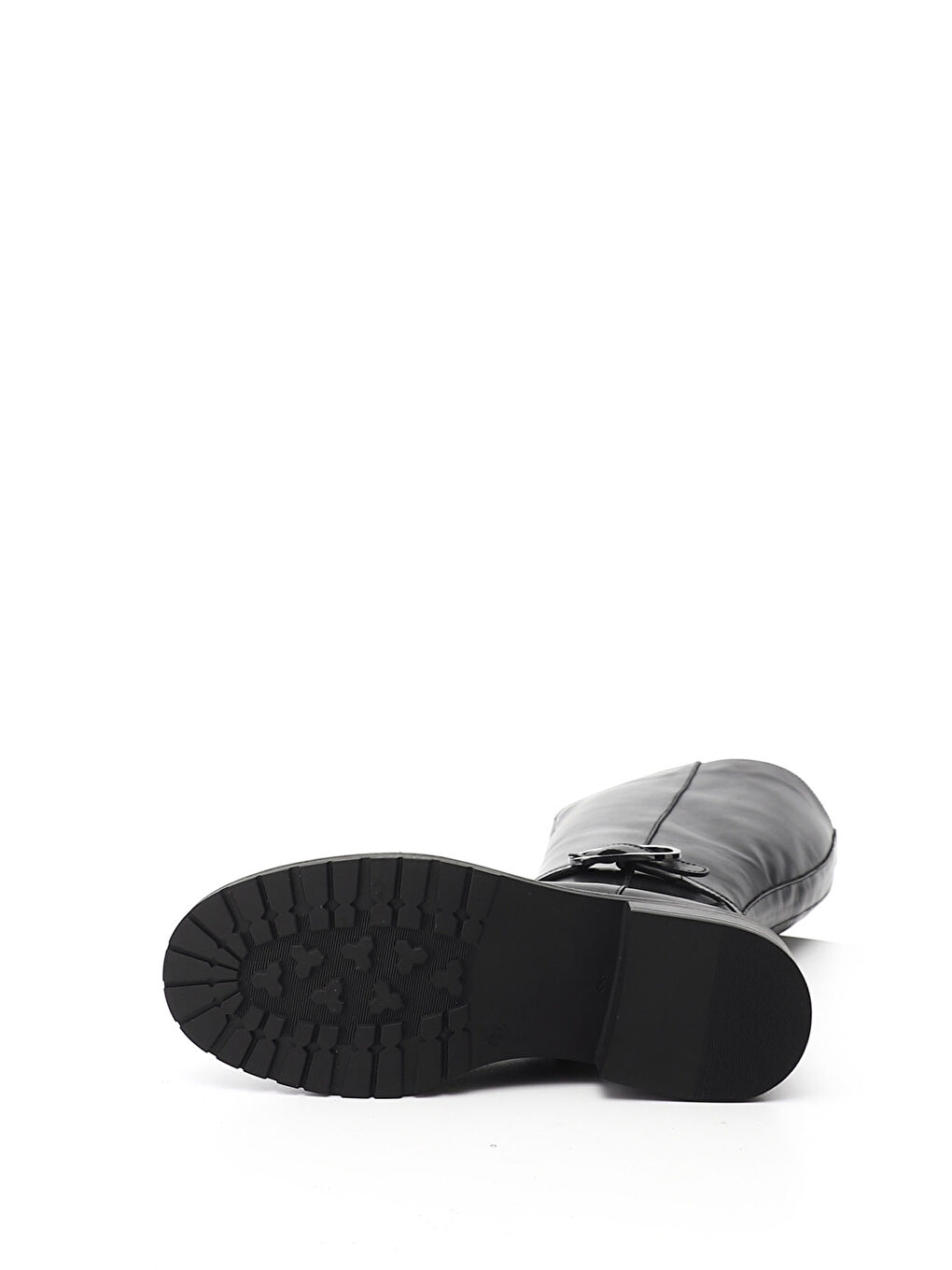 Siyah Kadın SİYAH Fermuarlı Kalın Topuklu Hakiki Deri Çizme-3