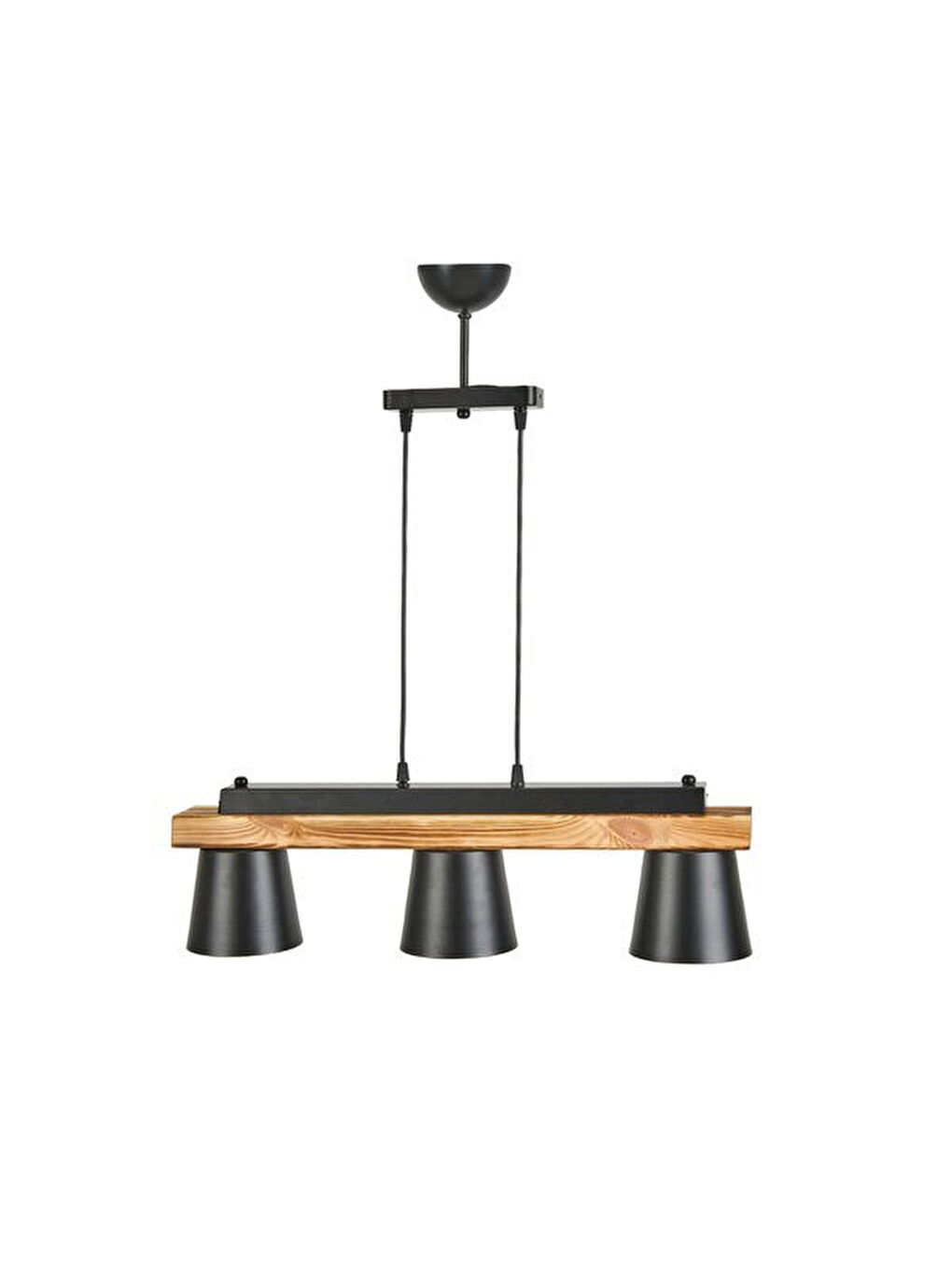 Venedik 3'lü Sıralı Sarkıt - Siyah / Kahverengi - 70x10x10 cm-1