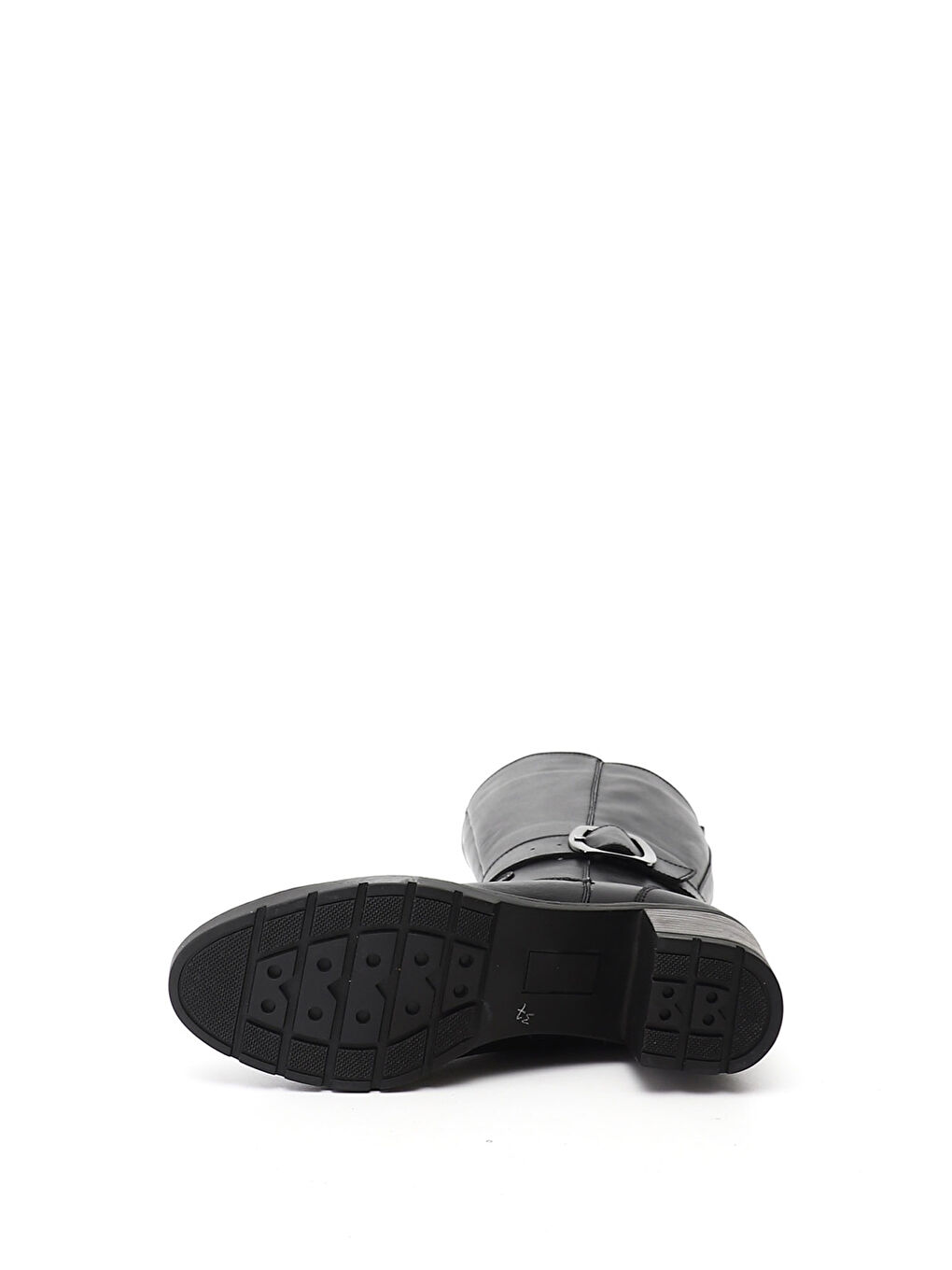 Siyah Kadın SİYAH Fermuarlı Kalın Topuklu Hakiki Deri Çizme-3