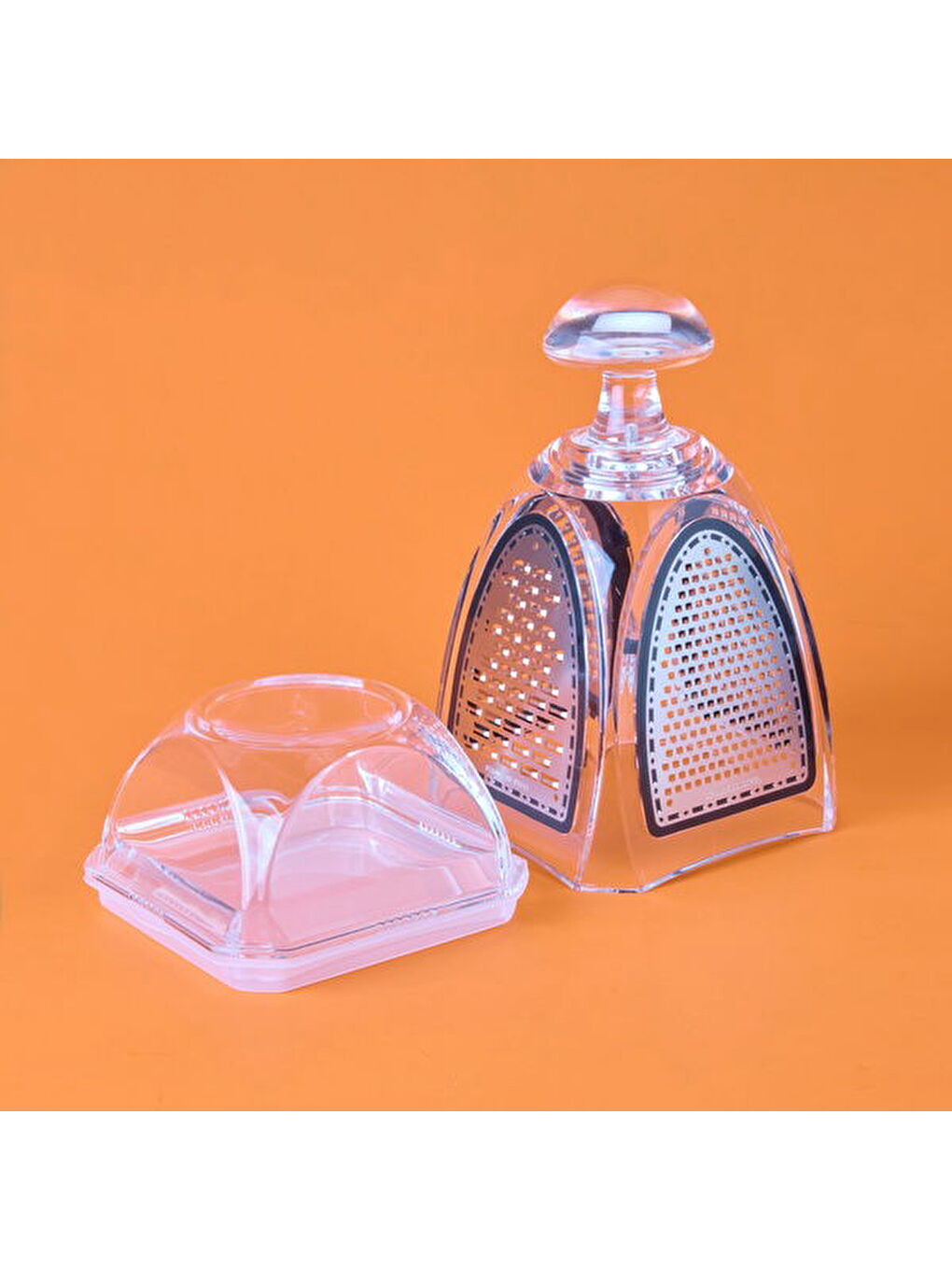 Akrilik Dikdörtgen Rende - Siyah / Gri-1