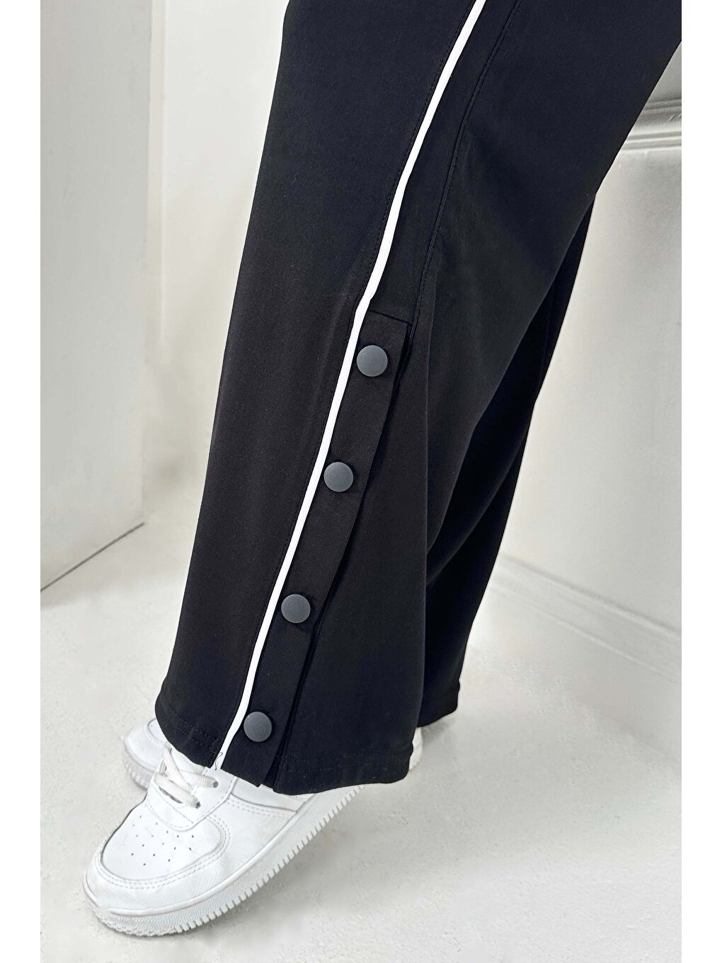 Şetit Ve Çıtcıt Detaylı Modal Pantolon Siyah - 27872-SIYAH-2