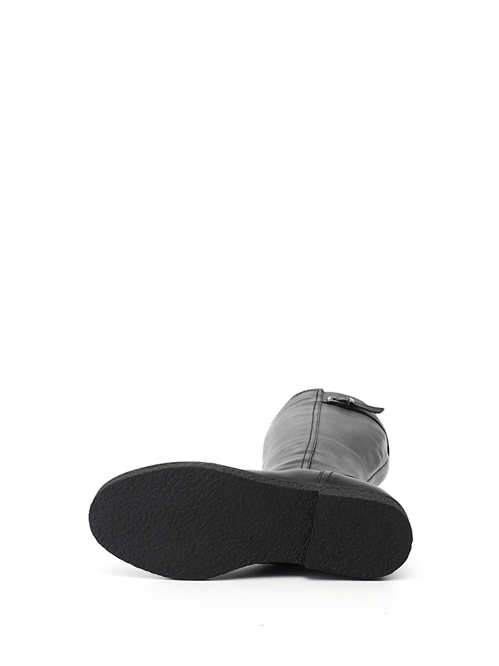 Siyah Kadın SİYAH Fermuarlı Kauçuk Taban Hakiki Deri Çizme-3