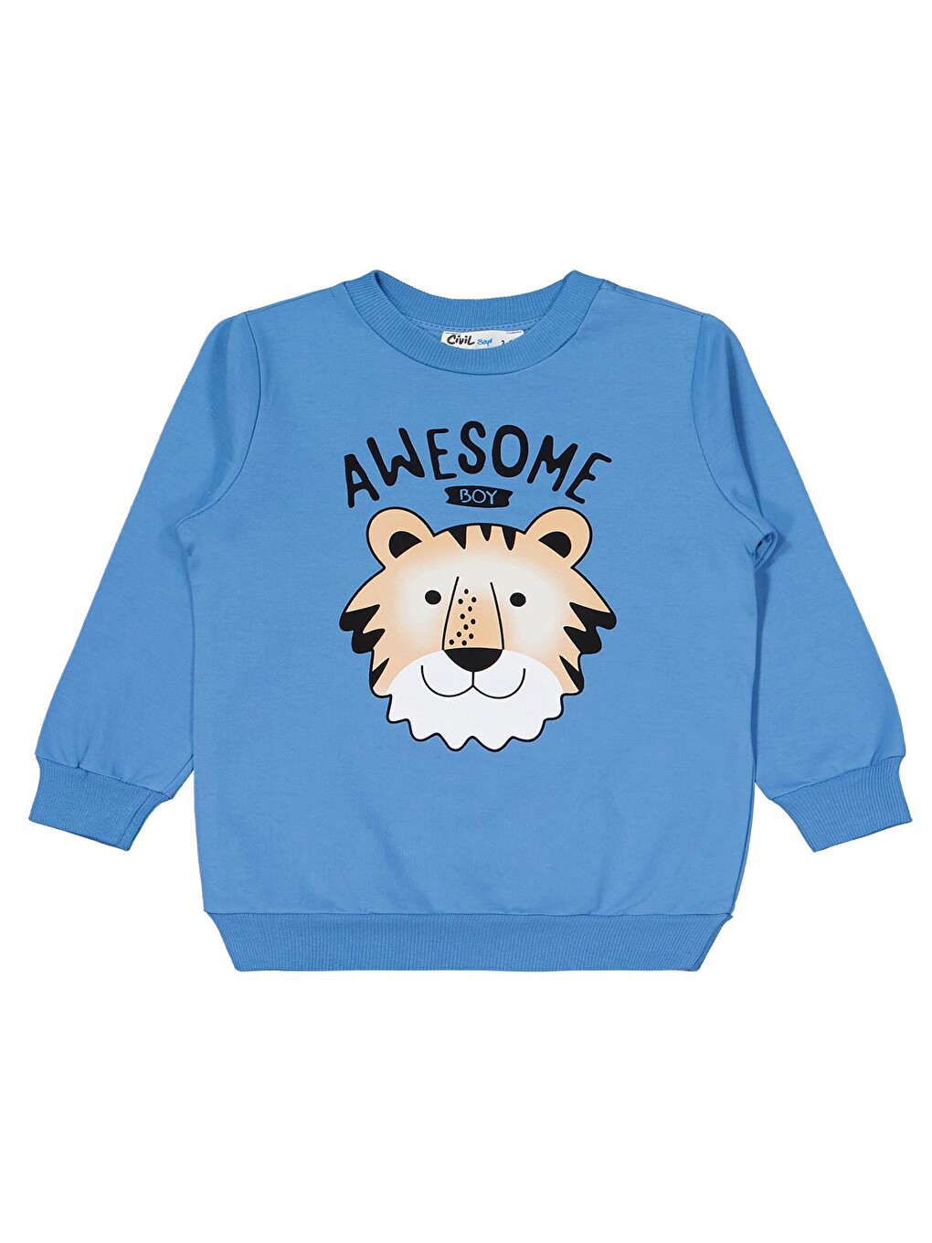 Beyaz Boys Safari Baskılı 3'lü Set 2-5 Yaş Sweatshirt - Standart-5