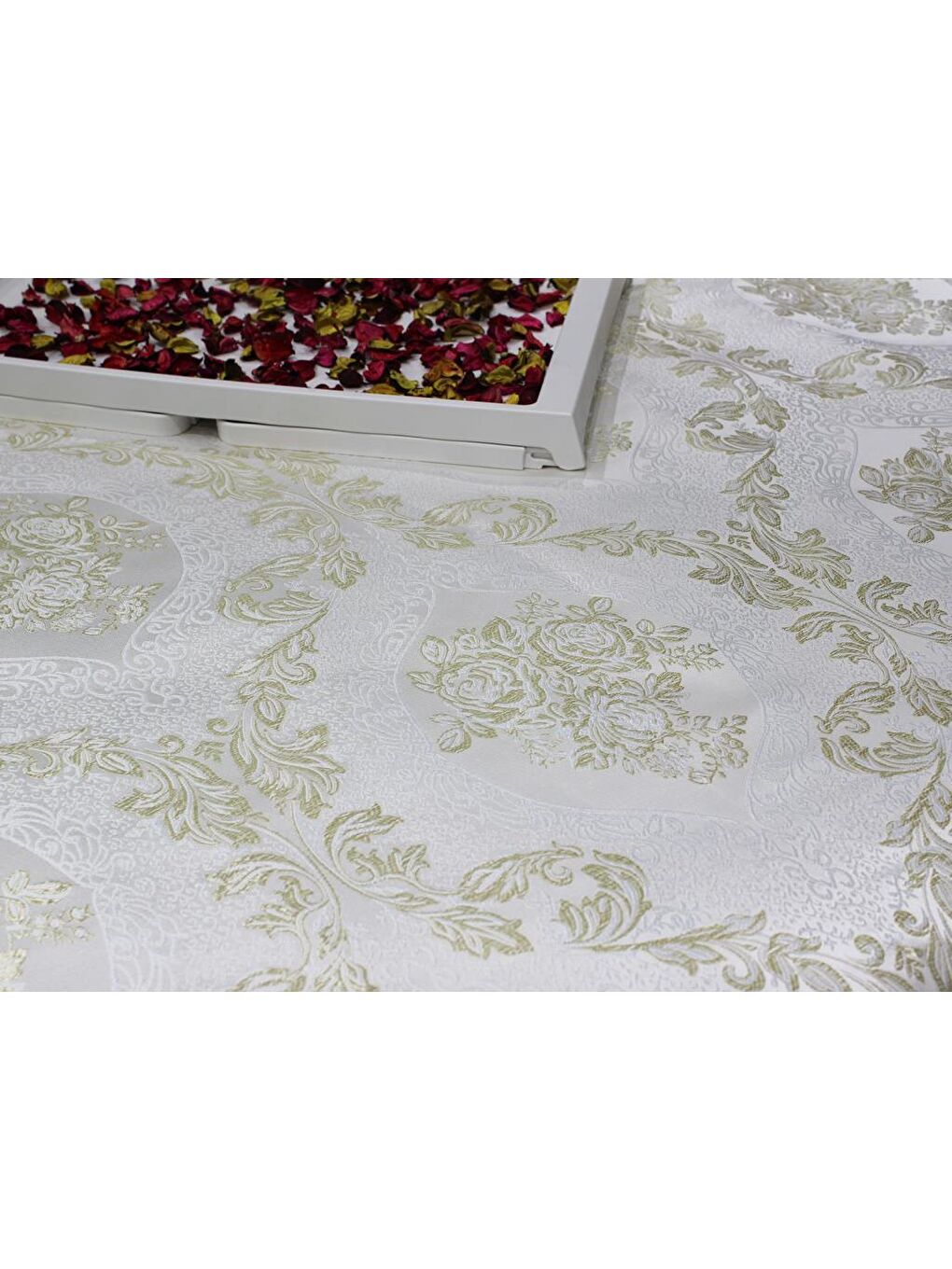 Kahverengi Fransız Güpürlü Sonia Yatak Örtüsü Cappucino-4