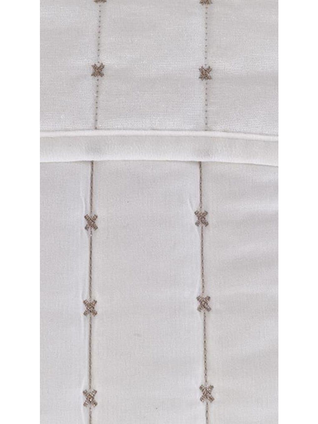 Ekru Dublin Çift Kişilik Kapitoneli Yatak Örtüsü Krem-8