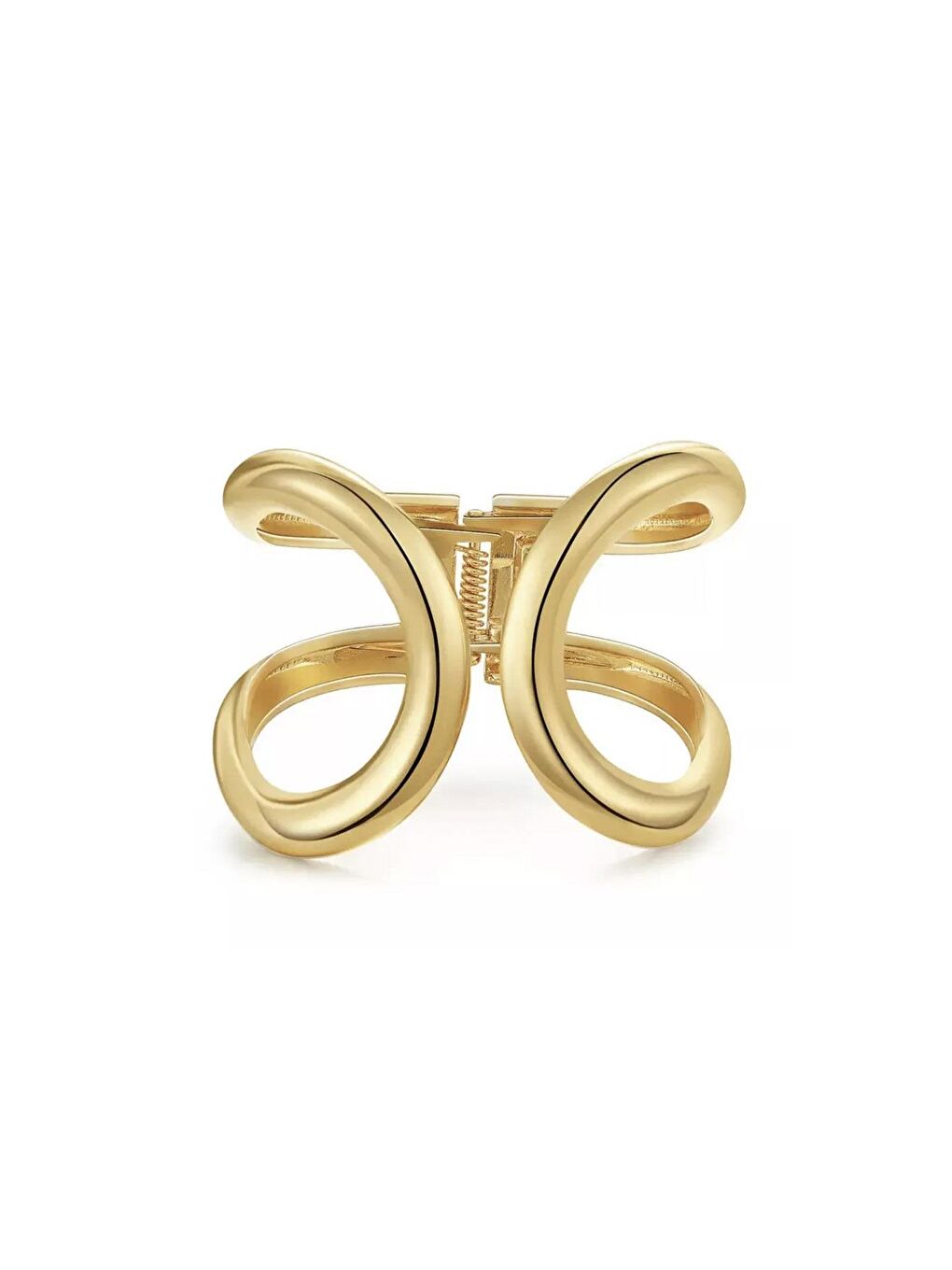 Sarı VIP Gold Geometrik Kalın Kelepçe Bileklik-4