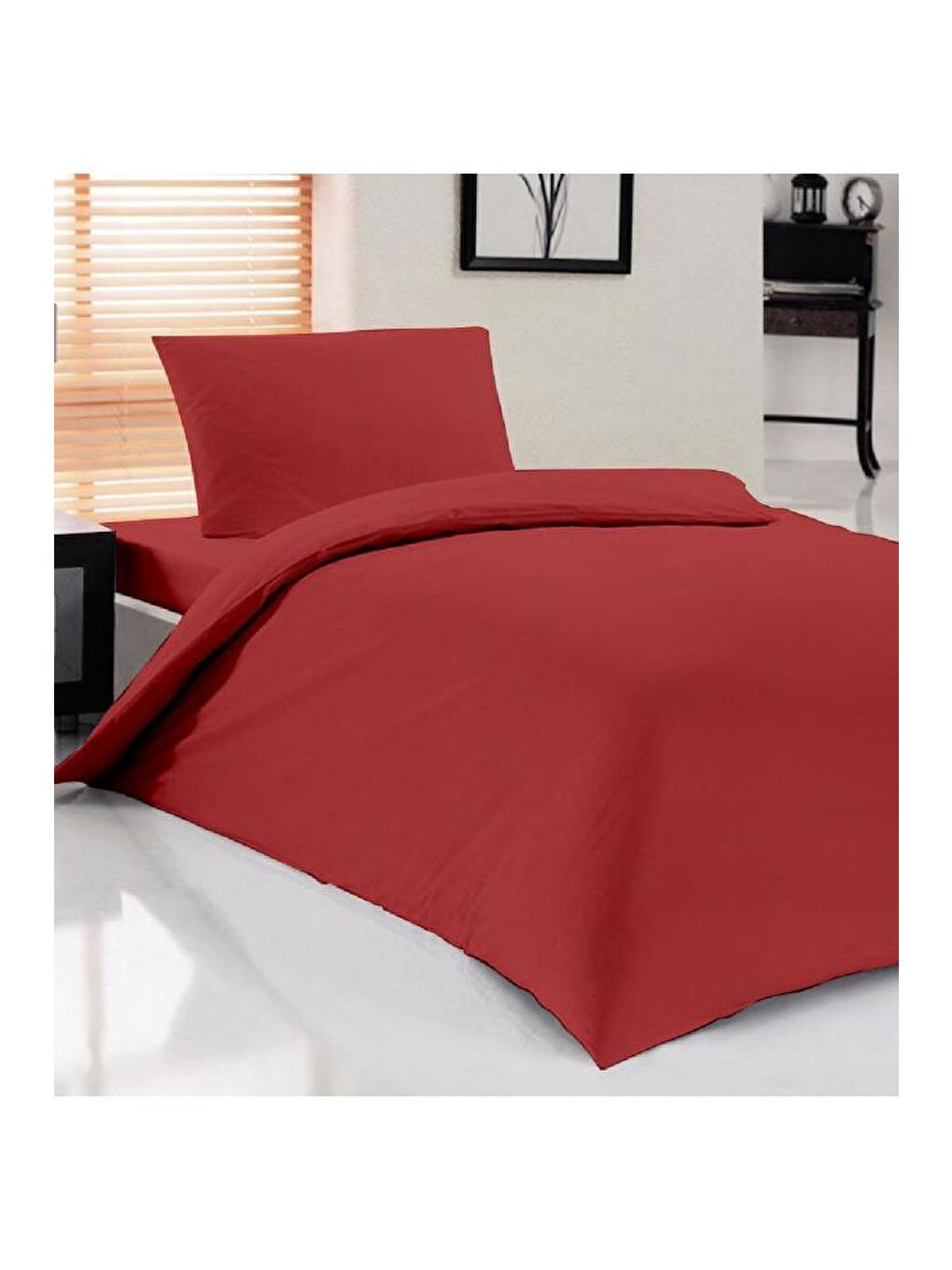 Pure Tek Kişilik Nevresim Takımı Kırmızı-2