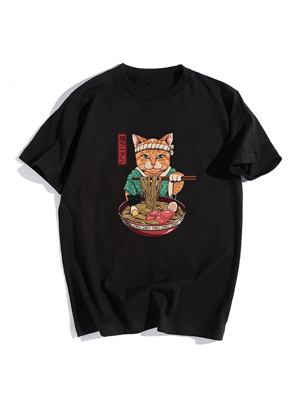 Touz Moda Siyah Samurai Spaghetti Siyah Unisex Oversize T-shirt - 1