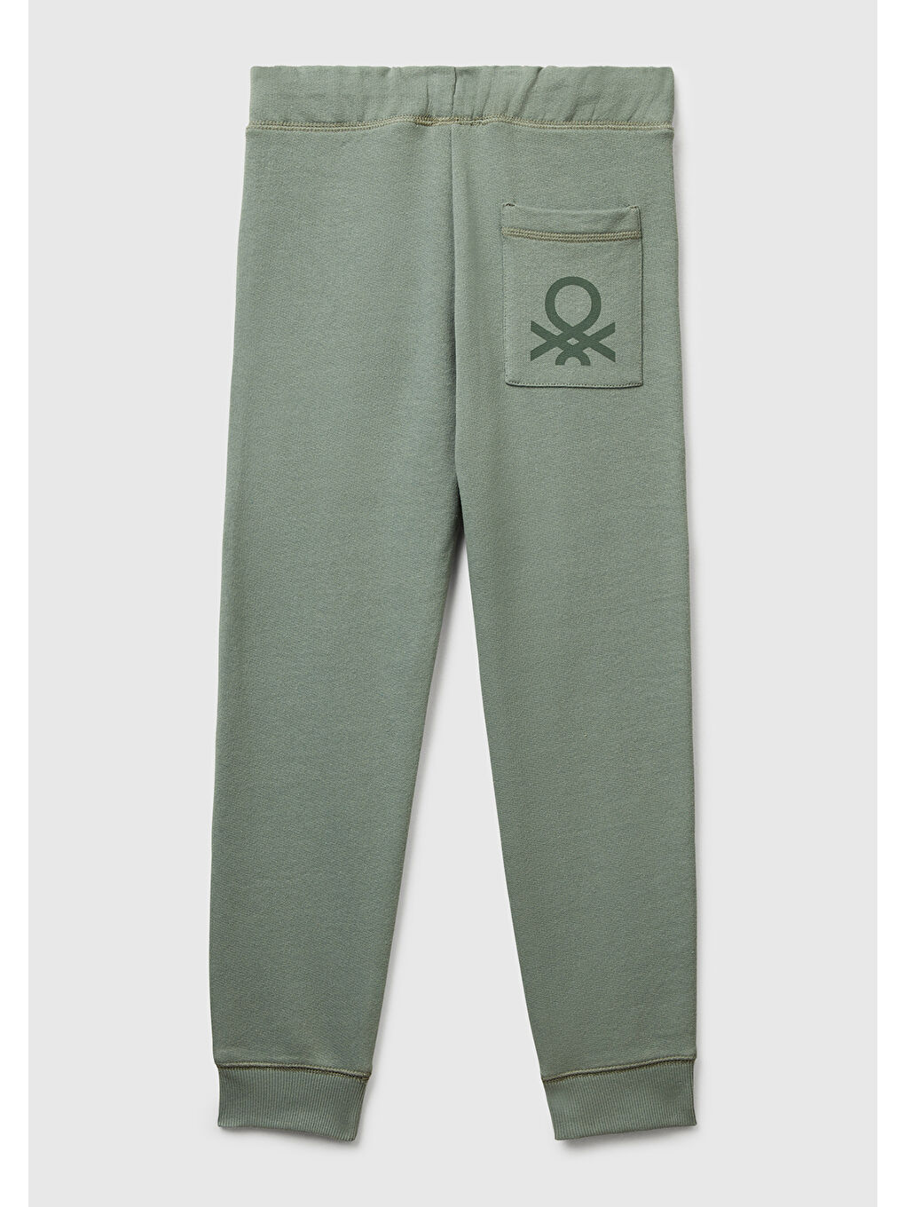 Erkek Çocuk Haki Arka Cebi Logolu Eşofman Altı-1