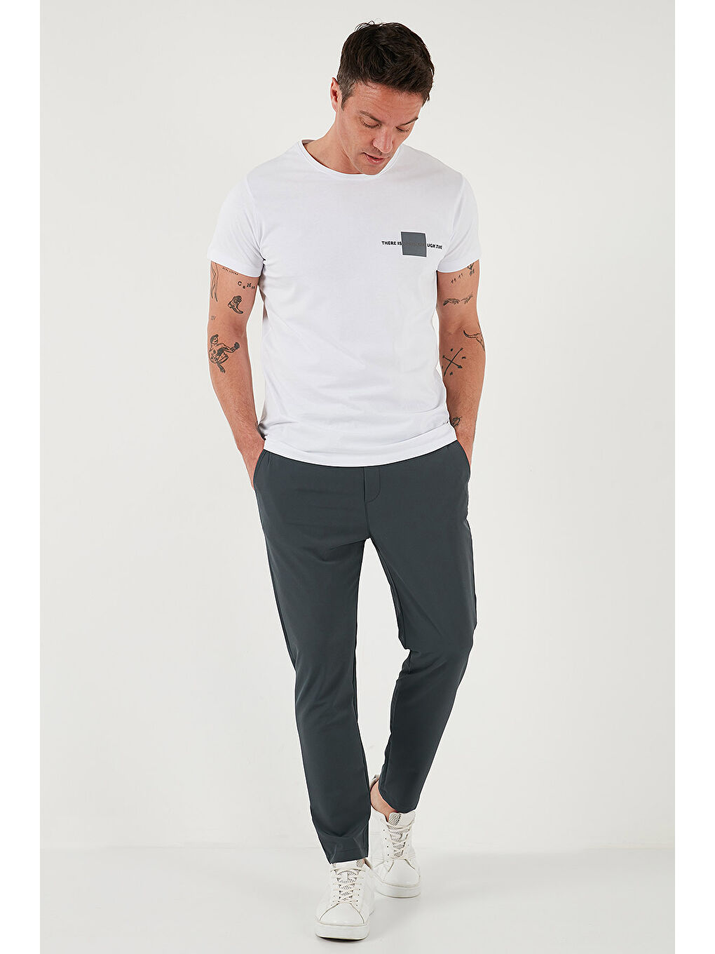 Yeşil Streç Regular Fit Normal Bel Düz Paça Jogger Pantolon CF25617801-3