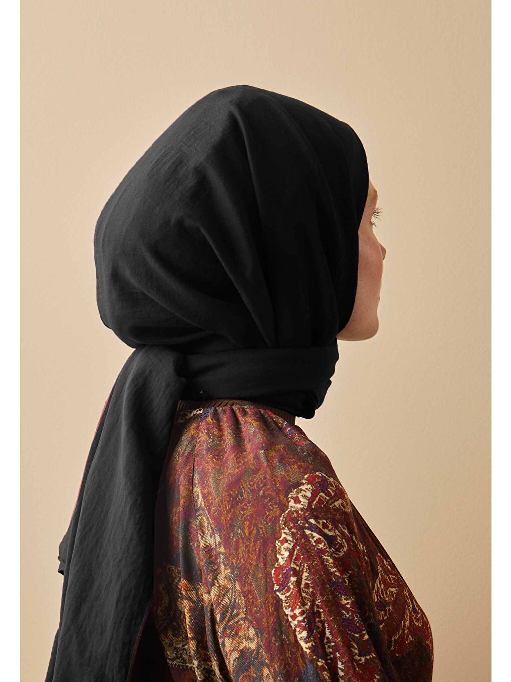 Pamuk Crash Şal Siyah-3