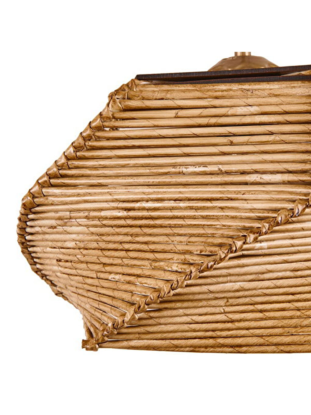 Kahverengi Grata Tekli Avize - Eskitme - 18x18x36 cm-2