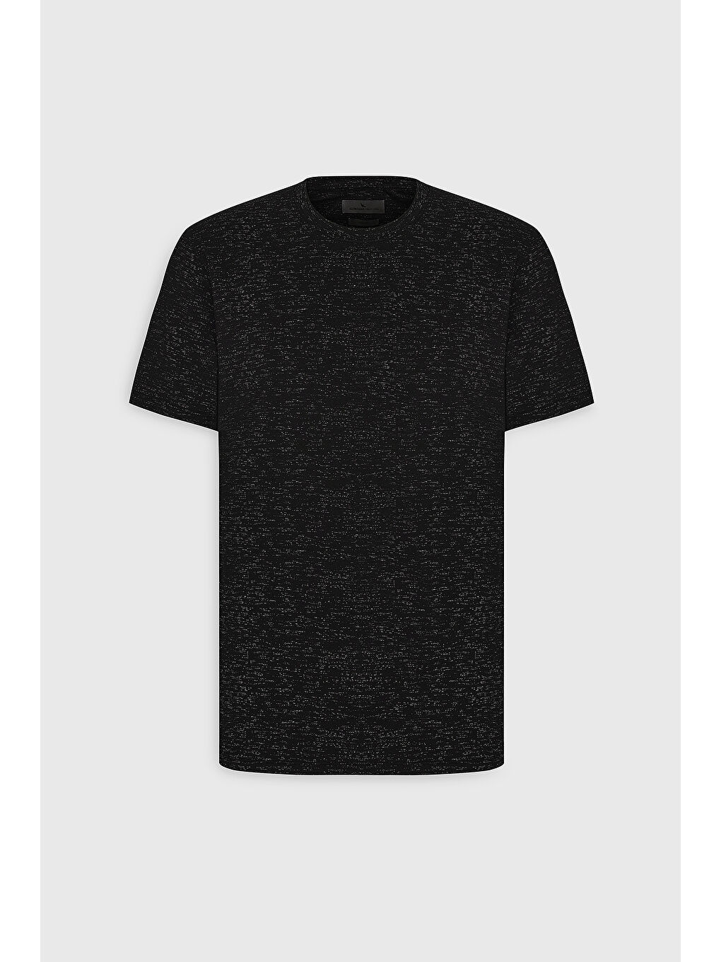 Erkek Siyah Slim Fit Dar Kesim Bisiklet Yaka Pamuklu Kısa Kollu Tişört-5