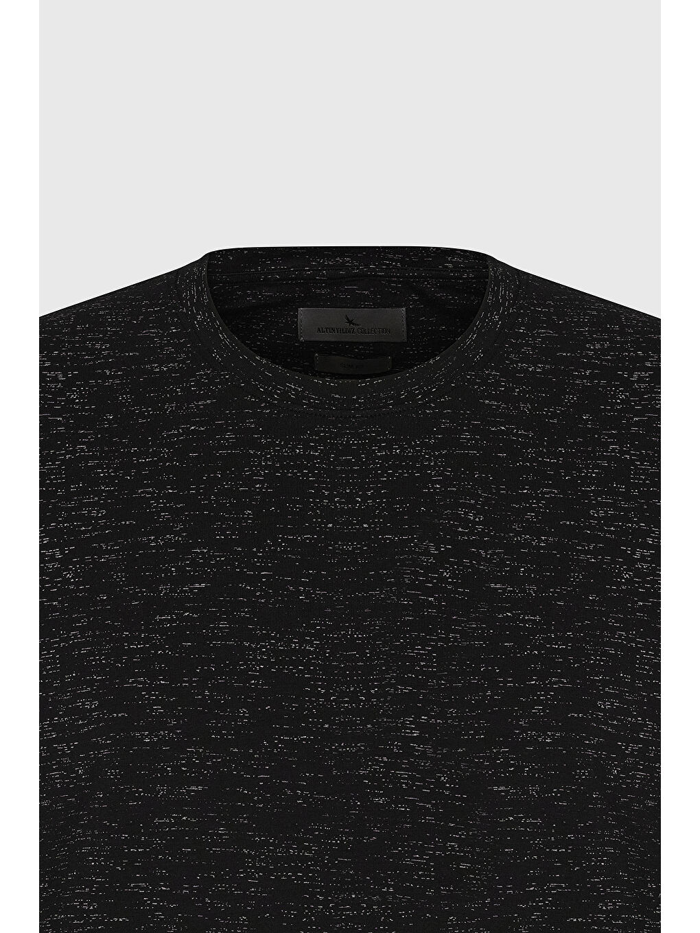 Erkek Siyah Slim Fit Dar Kesim Bisiklet Yaka Pamuklu Kısa Kollu Tişört-6