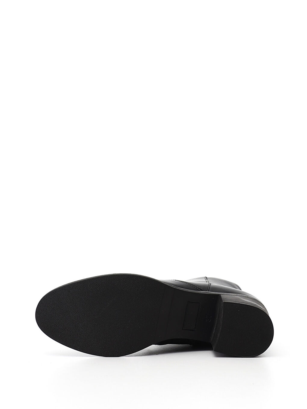 Siyah Kadın SİYAH Fermuarlı Kalın Topuklu Hakiki Deri Bot-3