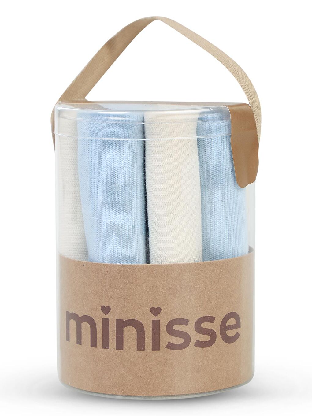 Baby Baskılı (20*20) 10 Lu Ağız Bezi ve Mendili - Mavi Standart-3