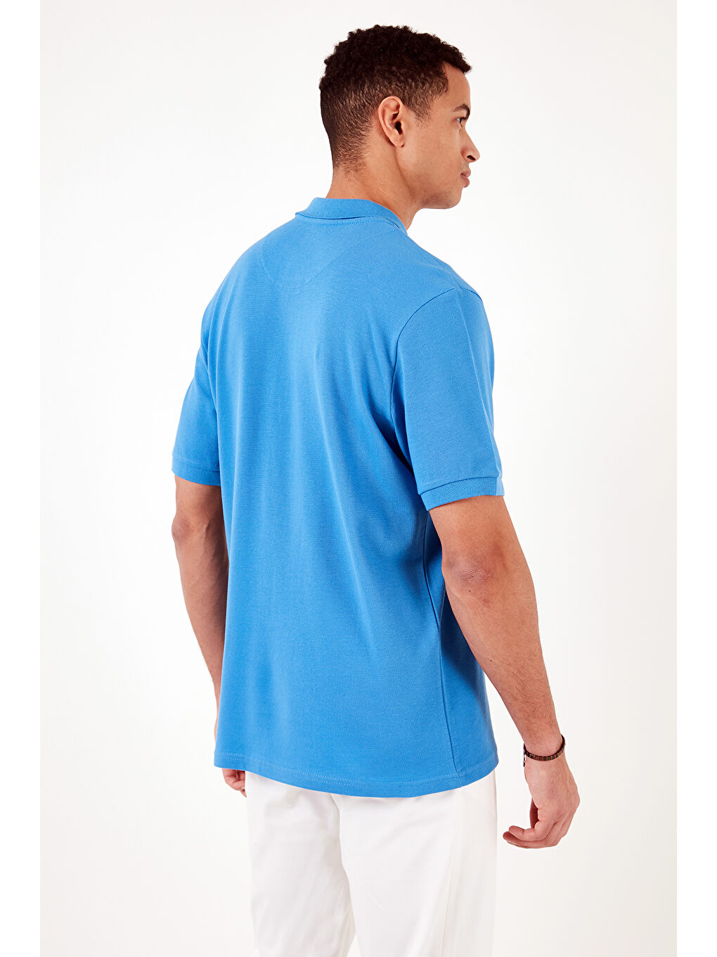 Haki Pamuklu Regular Fit Düğmeli Polo Yaka 3'lü Paket %100 Pamuk Tişört 5902127S3-4