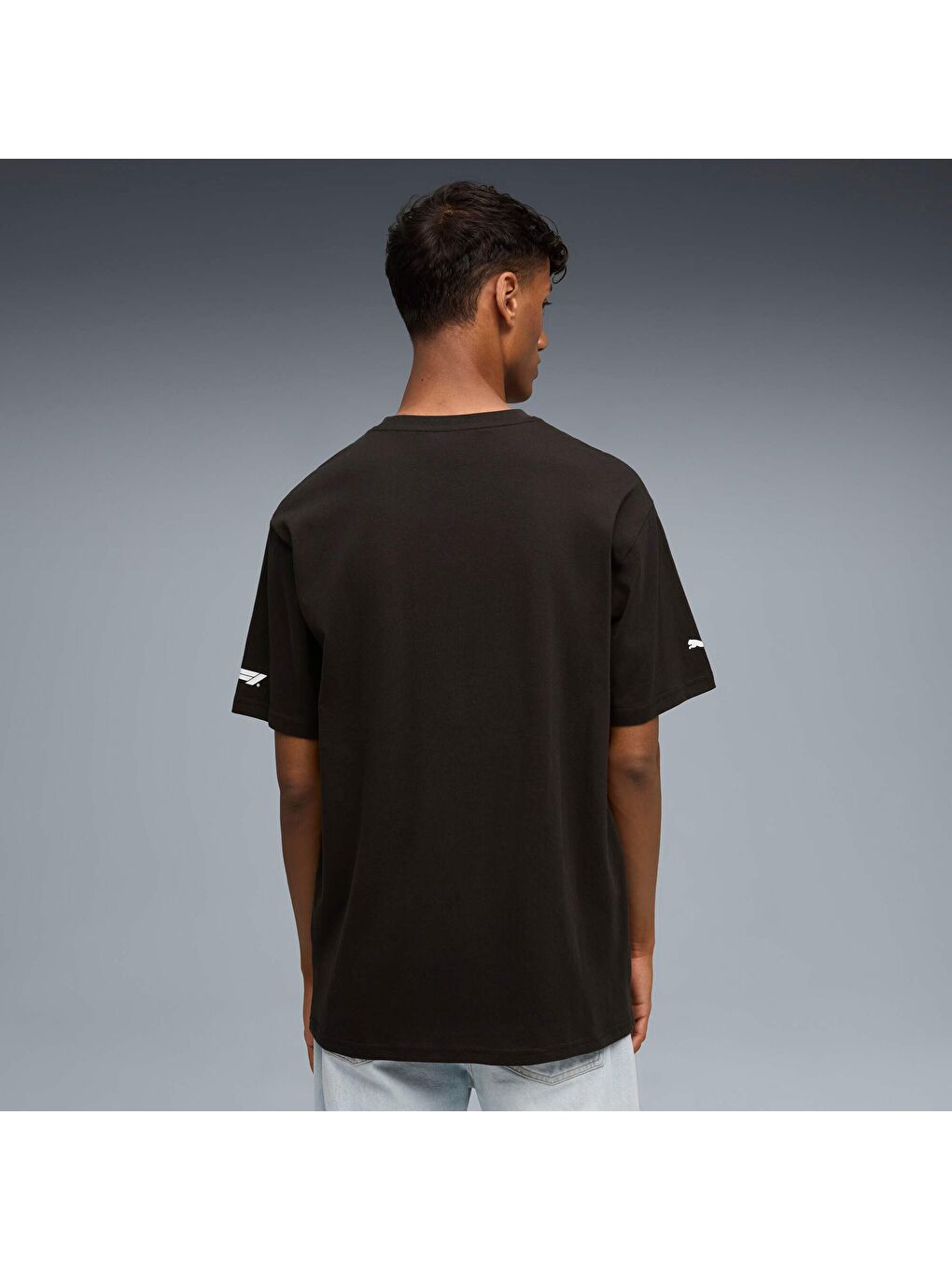 Siyah F1® Formula Baskılı Erkek Tişört-2