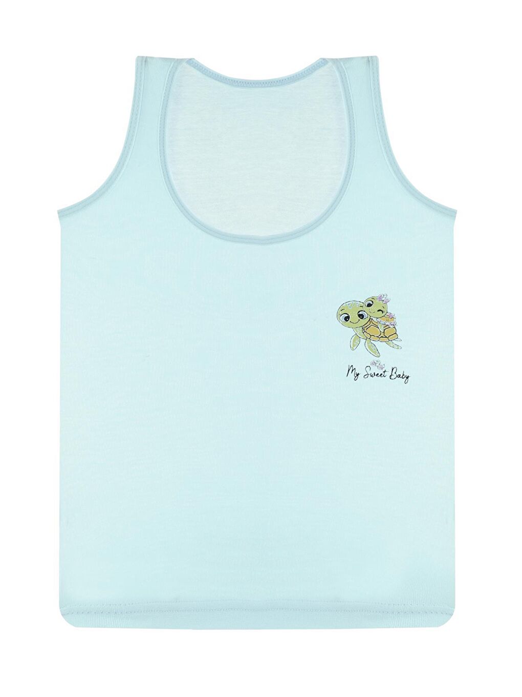 Karışık Kız Çocuk Atlet Geniş Askılı Baskılı 5 li Paket Likralı-3