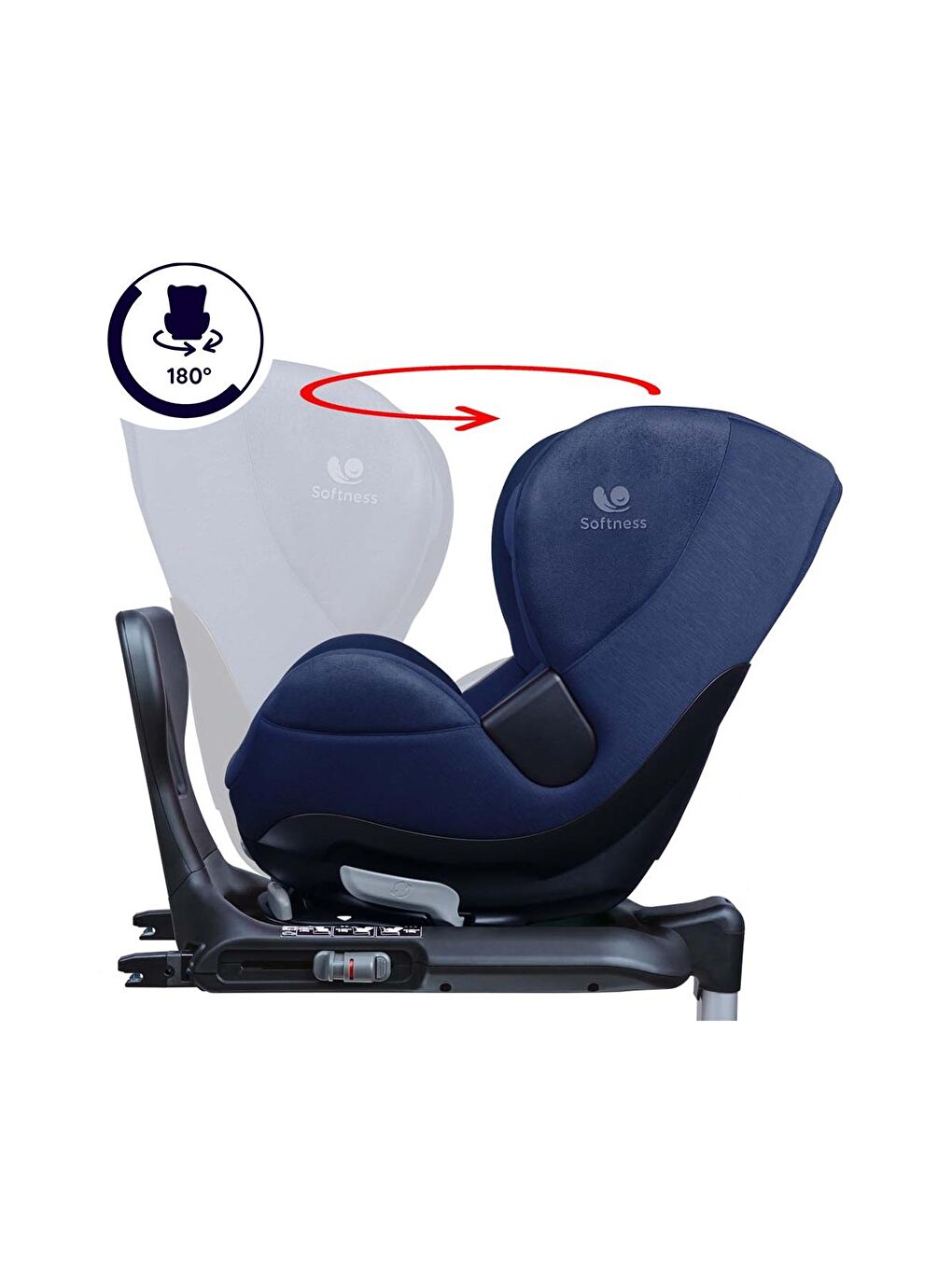 Renolux Lacivert Gaia I-Size Softness Isofix 40-105 cm (0-18 Kg) Oto Koltuğu Lacivert - 3