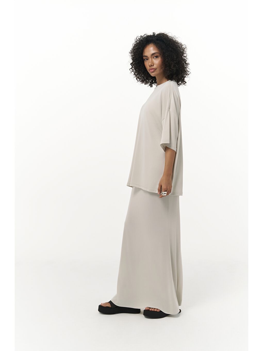 Grazia Bej T-Shirt Etek Takım-2