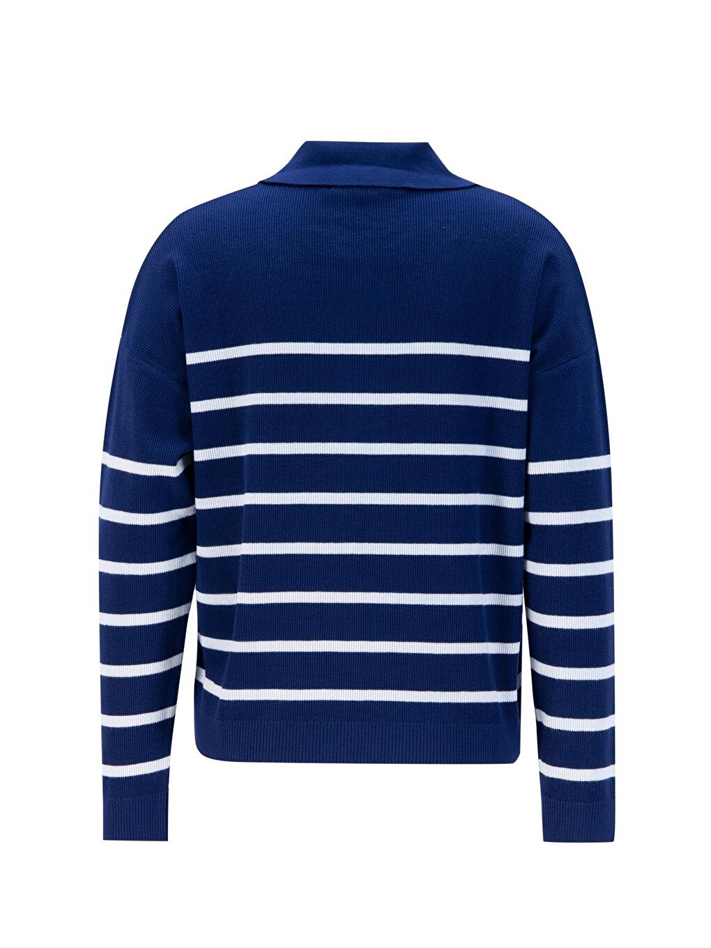 Çizgili Triko Kazak 24Kd4208 Lacivert-1