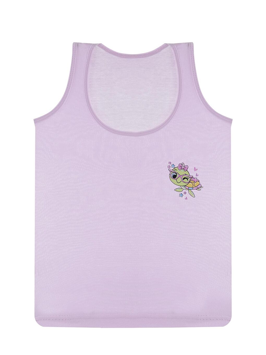 Karışık Kız Çocuk Atlet Geniş Askılı Baskılı 5 li Paket Likralı-5