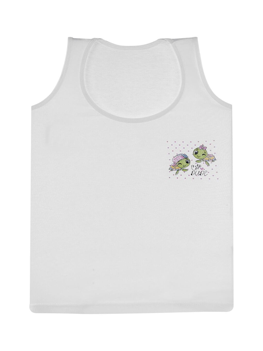 Karışık Kız Çocuk Atlet Geniş Askılı Baskılı 5 li Paket Likralı-6