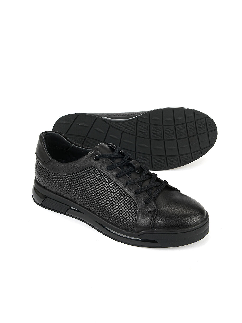 Erkek Hakiki Deri Sneaker 1611053Z17661 Siyah-3