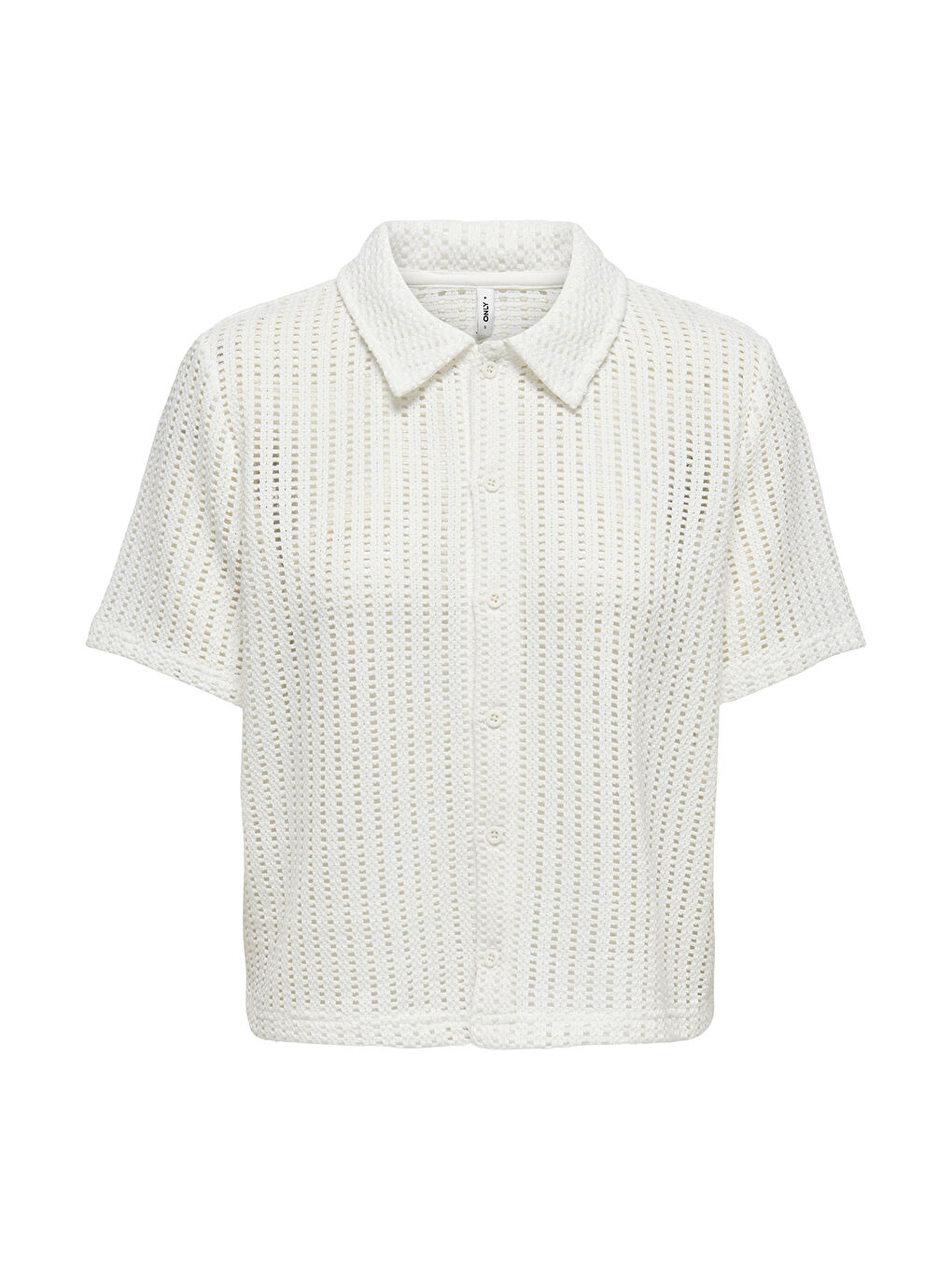 Ekru Onlfreya Ajurlu Regular Fit Baskı Detaylı Gömlek 15349327-4