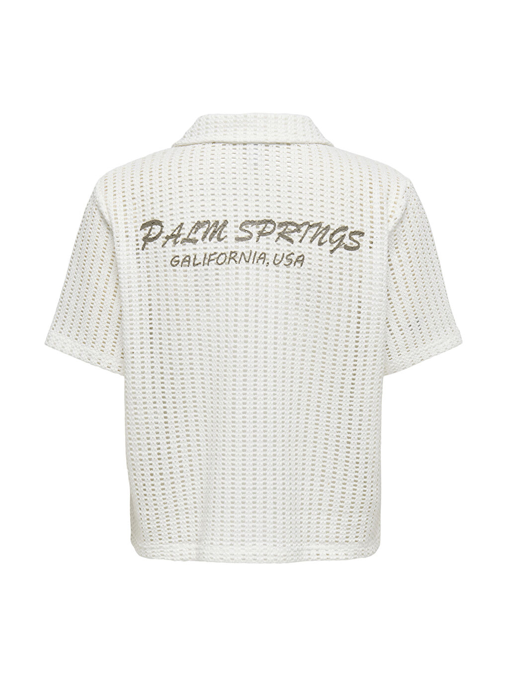 Ekru Onlfreya Ajurlu Regular Fit Baskı Detaylı Gömlek 15349327-5