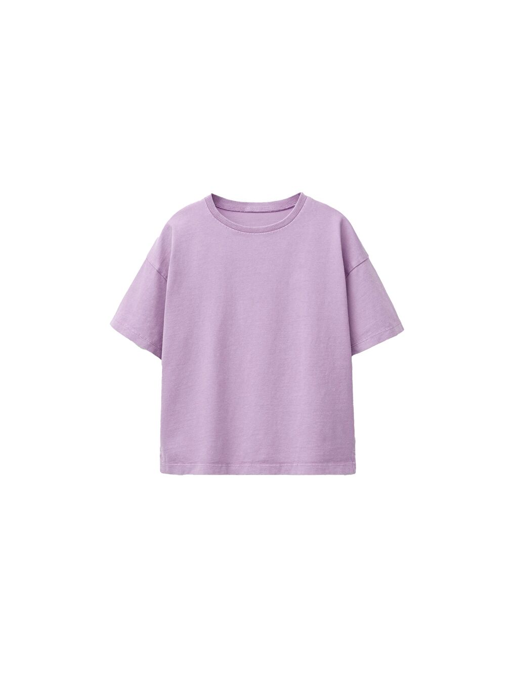Lila Kız Çocuk Basic kısa Kollu T-Shirt