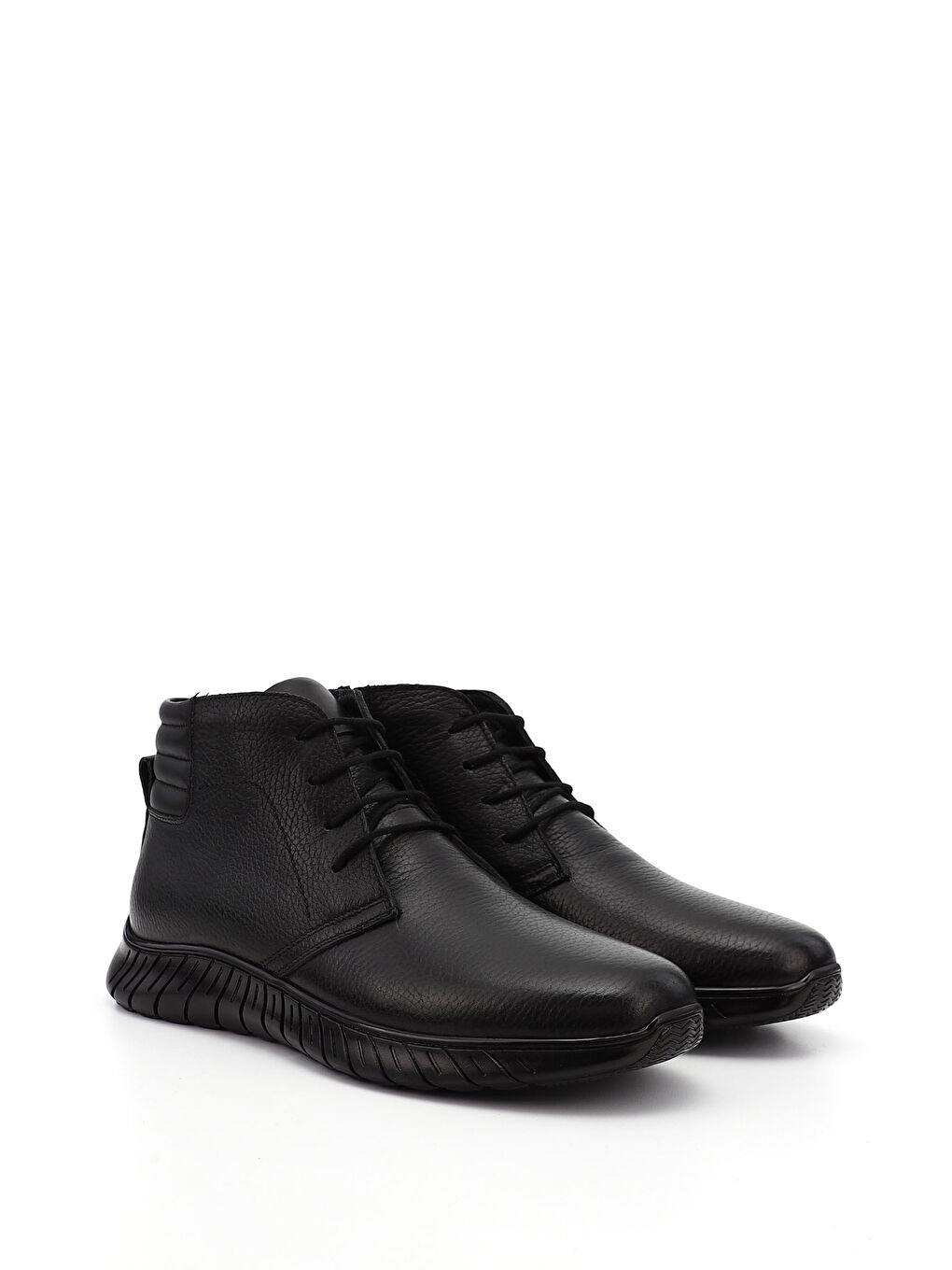 Mor Erkek ZÜMRÜT-SİYAH Fermuarlı Hakiki Deri Outdoor Bot-1